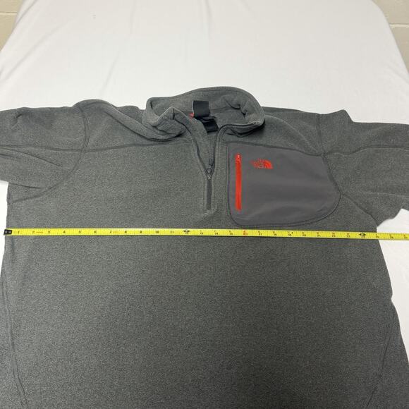 The North Face Men's XL 1/4 Zip Fleece Pullover Jacket Gray Polartec Dome Logo - Picture 13 of 15